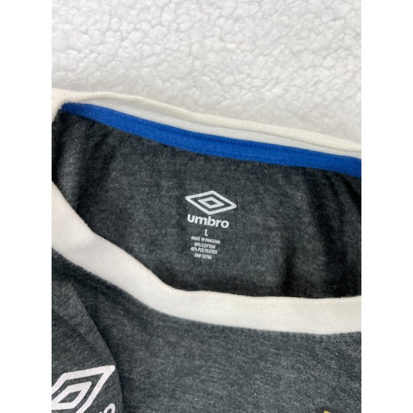 Umbro Italia Soccer T-Shirt Youth Large Gray Short‎ Sleeve Logo - Picture 11 of 11